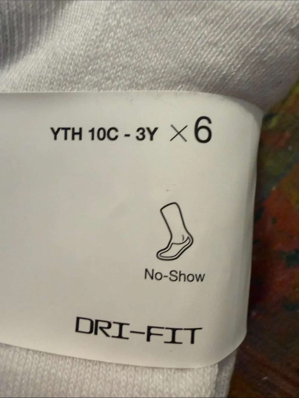 Nike White Low-Cut Athletic No-Show Socks - 6 Pack Dry Fit NEW Sz. XS 5-7 10C-3Y